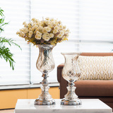 现代简约欧式创意台面透明玻璃花瓶摆件茶几餐桌家居客厅桌面摆设