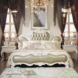 欧式床 实木双人床1.8米公主床田园法式床奢华婚床真皮床卧室家具