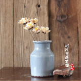 【回忆】复古简约陶瓷装饰瓶文艺小花瓶美式乡村做旧花瓶花插干花