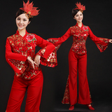 秧歌服演出服打鼓服2016新款扇子舞民族舞蹈服装女现代广场舞古典
