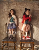 韩国童装2015秋冬新韩版女童圣诞款兔毛毛衣儿童针织衫宝宝套头衫