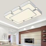 现代简约长方形LED吸顶灯创意客厅餐厅主卧室大厅铁艺时尚灯具饰