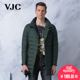 VJC威杰思秋冬新款羽绒服男士时尚中长款青年加厚羽绒服