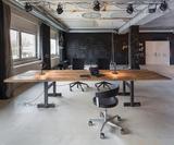 loft大型长条大班台会议桌 工业风复古铁艺实木办公桌椅组合定做