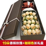 上海19朵21朵99朵香槟红玫瑰鲜花速递礼盒花束送花上门圣诞情人节