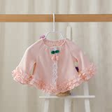 0-1-2岁女童蕾丝公主范外套 女宝宝上衣潮 婴儿春装衣服韩版开衫