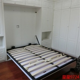 上海定做隐形折叠床组合衣柜床书柜正翻侧翻隐藏午休壁柜床翻板床