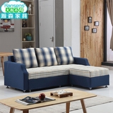 新款地中海风格多功能沙发床 小户型客厅组合布艺沙发床 可折叠
