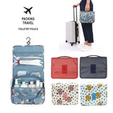新款花色旅行收纳包洗漱包悬挂式化妆包可折叠手提便携整理挂袋包