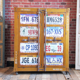 LOFT工业风装饰集装箱造型柜子 美式复古边斗柜酒吧餐边柜储物柜