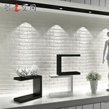 饰贴纸3d立体自粘墙纸欧式创意电视背景墙砖纹壁纸韩式客厅卧室装