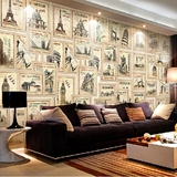客厅电视背景墙纸 世界著名建筑大型墙纸壁画 卧室复古怀旧壁纸