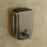 304不锈钢皂液器 浴室厨房手动单头皂液器盒给皂机洗手液瓶壁挂式