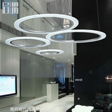时尚LED餐厅灯北欧吊灯三头客厅卧室现代简约创意亚克力餐吊灯圆