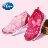 迪士尼童鞋女童网鞋2016新款夏季儿童透气运动鞋中小童公主跑步鞋