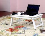 折叠电脑桌纯白、彩绘/手提电脑桌/床上电脑桌、高度可调 特价