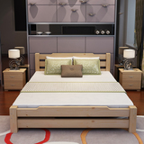包邮实木床双人床1.5米1.8米大床松木1.2米儿童床单人床简约现代