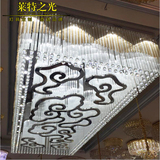 酒店大堂灯具大型工程水晶灯定做售楼处沙盘吸顶灯长方形餐厅灯饰