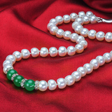 妃雅珠宝 中老年珍珠项链送妈妈 正品天然玛瑙淡水珍珠锁骨链礼物