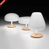 简约现代原木铝材蘑菇创意个性设计灯具时尚卧室床头书房装饰台灯