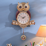 英伦欧堡 韩式猫头鹰挂钟 欧式家居饰品客厅墙面装饰创意个性钟表