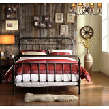 特价美式乡村铁艺床双人床单人床铁床架复古做旧家具 1.5 1.8米