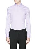 香港代购ARMANI阿玛尼男装礼服紫色拼白色竖纹衬衫衬衣RWI071正品