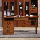 全实木电脑桌榆木书桌办公桌子现代中式书房家具写字台学生桌特价