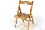 笑脸折叠便携式楠竹靠背椅 可爱休闲儿童椅