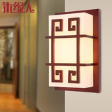 木缘人现代简约中式壁灯仿古典实木壁灯创意个性过道走廊灯床头灯