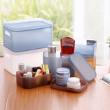 化妆品收纳盒美甲工具储物盒加厚塑料无盖自由组合桌面杂物整理盒