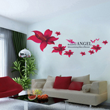 婚房卧室装饰墙贴床头衣柜温馨贴画红花天使浪漫背景墙壁贴纸壁纸