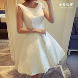 2016夏季新款婚纱礼服韩版时尚短款连衣裙结婚伴娘白色聚会晚礼服