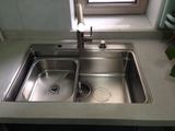 管安装普乐美厨房洗菜盆304不锈钢单槽套餐洗菜池水槽DS314B