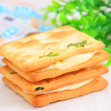 2份包邮 台湾进口零食特产 禾泱泱牛轧饼 牛轧糖夹心香葱苏打饼干