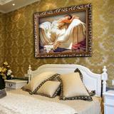 欧式卧室装饰画床头玄关墙画宾馆客房壁画酒店客房挂画框画睡美人