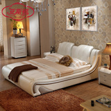 特价包邮 牛皮床 双人床 软体床 软床 品牌皮艺床 1.8米 婚床