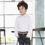 男童衬衣加绒衬衫长袖冬季2015儿童条纹冬装韩版小孩保暖打底衫潮