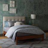 北欧宜家实木床欧式时尚高档双人床1.5米1.8米样板间软床简约现代