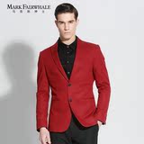 马克新绅士专柜正品纯色休闲西装上衣男红色结婚礼服8161512006