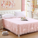 韩版公主粉色床罩蕾丝床裙 1.5米1.8m床大床2米床床笠床垫保护罩
