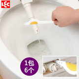 日本进口马桶刷喷管软毛创意刷子卫生间管道清洁刷头1包6只装