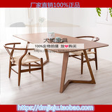 现货美式乡村餐桌 现代中式长方形餐桌椅组合 咖啡厅茶座实木餐台