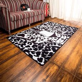欧美创意个性潮牌黑白豹纹长方形美式地毯卧室客厅茶几薄大地毯