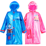 芭比儿童雨衣幼儿园宝宝托马斯雨披小孩学生男童女童雨衣带书包位