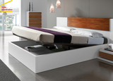 板式床双人床高箱床榻榻米床储物床1.2米床 1.5米床箱体床烤漆床