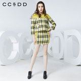 【有S码】CCDD2016春秋新款专柜女羊毛混纺条纹毛呢半身包臀短裙