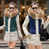 2015冬装外套棉衣女中长款修身加厚显瘦学生韩国时尚大码纯色 潮