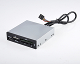 3.5寸机箱内置光驱位软驱位多功能读卡器，USB接口CF手机卡XDMSSD