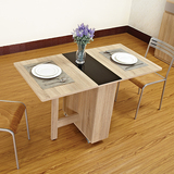 新款黑胡桃小饭桌两用多功能收纳桌可伸缩折叠餐桌小户型方形餐台